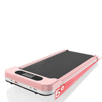 Pink and white slimming machine with digital display on a white background