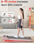 Woman using a treadmill with incline settings displayed on screen